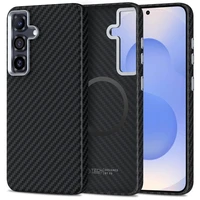 Tech-Protect Ion Carbon Magnetinis dėklas Samsung Galaxy S25 - juodas