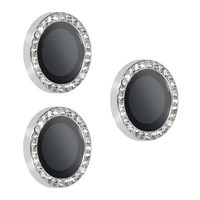 Temperuotas stiklas HARD DIAMOND kamerai (objektyvui) iPhone 17 Pro/17 Pro Max sidabro spalvos, 3 vnt.