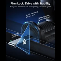 ESR OmniLock Qi2.2 Magnetic MagSafe automobilinis oro groteles laikiklis - Juodas