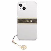 Guess GUHCP13SKB4GBR iPhone 13 mini 5.4" permatomas kietas dėklas 4G Rudas Dirželis Žavesio