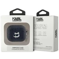 Karl Lagerfeld Monogram Choupette Head dėklas AirPods 3 - juodas