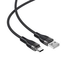 Acefast C11-04 USB-A - USB-C 3A kabelis 1.2m magnetinis pintas - juodas