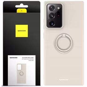 Spacecase Silikoninis dėklas su žiedu Galaxy Note 20 Ultra kaulo spalvos