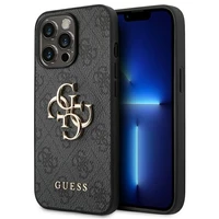 Guess 4G Big Metal Logo dėklas telefonui iPhone 14 Pro Max - pilkas