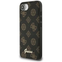 Guess Peony Script Logo Magnetinis dėklas telefonui iPhone 16e - juodas
