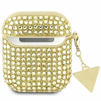 Guess GUA2HDGTPD AirPods 1/2 dėklas (m) - auksinis Rhinestone Triangle Charm