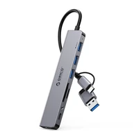 Orico YSA8-U3 USB-A/USB-C Hub prijungimo stotelė 3x USB-A 2.0 + 1x USB-A 3.0 + 1x USB-C 2.0 + 1x 3.5mm Audio + 2x TF&SD - pilka