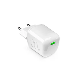 Puro 20W GaN USB-C sieninis įkroviklis - baltas