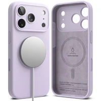 Ringke silikoninis magnetinis MagSafe dėklas telefonui iPhone 17 Pro Max - violetinis