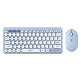 Havit KB279GCM belaidis 2-in-1 žaidimų rinkinys klaviatūra + pelė (mėlyna) (QWERTY)