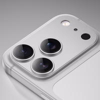 Benks grūdintas stiklas Glass Warrior metalinė integruota objektyvo apsauga (C070) Iphone 17 Pro Max (3 objektyvai) mėlyna