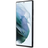 Karl Lagerfeld 3D Guminis Blizgus Logotipas dėklas telefonui Samsung Galaxy S23 Ultra - juodas