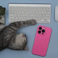 Silikoninis 2mm dėklas telefonui IPHONE 15 Pro Max, suderinamas su Magnetine MagSafe funkcija, rožinės spalvos