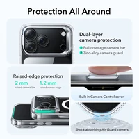 ESR Classic Hybrid Kickstand Magnetinis dėklas telefonui iPhone 17 Pro - skaidrus