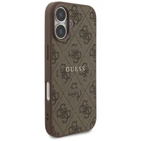 GUESS dėklas telefonui IPHONE 17, suderinamas su MagSafe GUHMP17SG4GFRW (PU 4G Ring Classic Logo) rudas