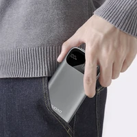 Dudao K31 10000mAh 22.5W PD Išorinė baterija su įmontuotu kabeliu - pilka