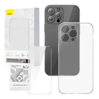 Skaidraus dėklo ir apsauginio stiklo rinkinys Baseus Corning iPhone 12 Pro Max