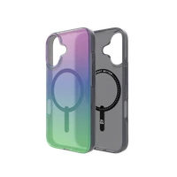 ZAGG Milan Snap dėklas telefonui su Magnetiniu iPhone 16 - žalia/violetinė