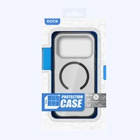 Rock Crystal Armor serijos magnetinis dėklas telefonui Iphone 17 Pro Max juodas