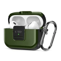 Tech-Protect Defender Hook MagSafe dėklas su karabinu Apple AirPods Pro 1 / 2 - žalias