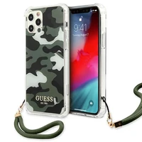 Guess GUHCP12MKSARKA iPhone 12/12 Pro 6.1" žalias/chaki kietas dėklas Camo kolekcija