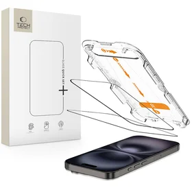 Tech-Protect Quick Set+ Grūdinto stiklo 2 dalių rinkinys iPhone 15 / 16