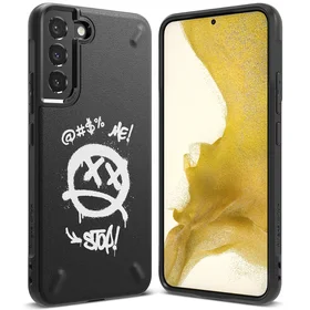 Ringke Onyx Design patvarus TPU dėklas Samsung Galaxy S22 + (S22 Plus) juodas (Grafiti)