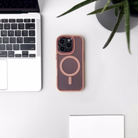 Blizgus dėklas MagSafe iPhone 16 Plus - rožinis su blizgučiais