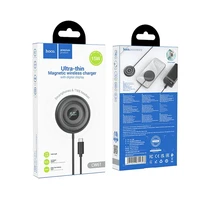 Belaidis įkroviklis Hoco 2A 15W suderinamas su Magnētiniu MagSafe su skaitmenine indikacija CW61 juodas