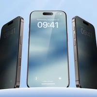 Benks temperuotas stiklas Ultra Shield Privacy FK66 iPhone 16 Pro Max juodas (plonas kraštas)