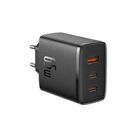 Sieninis įkroviklis "Baseus OS-Cube Pro" 2xUSB-C + USB, 65W (juodas)