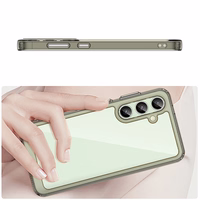 Kosmoso dėklas su gelio rėmu Samsung Galaxy S24 FE - permatomas juodas