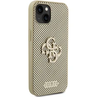 Guess Perforated 4G Glitter Dėklas telefonui iPhone 15 - auksinis
