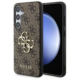 Guess 4G Big Metal Logo dėklas telefonui Samsung Galaxy S24 - rudas