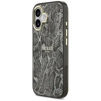 Guess Pitono rašto magnetinis dėklas iPhone 17 - juodas