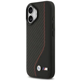 BMW M Carbon Line & Logo MagSafe dėklas iPhone 17 - raudonas
