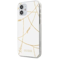 Dėklas telefonui (m) iPhone 12 mini 5.4" - baltas/baltas kietasis dėklas Saffiano