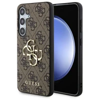 Guess 4G Big Metal Logo dėklas telefonui Samsung Galaxy S24 - rudas