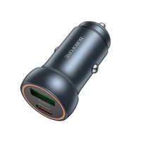 Automobilinis įkroviklis Borofone BZ32A USB-C/USB-A 30W pilkas