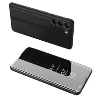 Dėklas telefonui Clear View Case Samsung Galaxy S23 dėklas su atvartu juodas