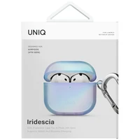 Uniq Iridescia dėklas AirPods 4 Hang Case - holo mėlyna