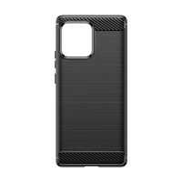 Carbon Case silikoninis dėklas telefonui Motorola Edge 40 Pro - juodas
