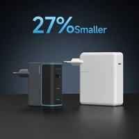 Cuktech CUKAD1003EUG GaN 100W sieninis įkroviklis 2 x USB-C 1 x USB-A su USB-C kabeliu - pilkas