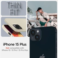 Spigen Thin Fit dėklas telefonui iPhone 15 Plus - smėlio spalvos