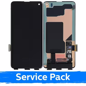 Ekranas skirtas Samsung G973 S10 juodas (Service Pack) (NF version)