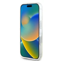 Guess IML Gėlių Vainikas Magnetinis dėklas telefonui iPhone 16 - skaidrus