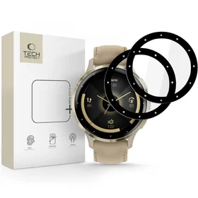 Tech-Protect Glass Flex+ 2 dalių hibridinio stiklo rinkinys Garmin Venu 3S - juodas