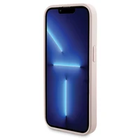 Guess 4G Metal Logo dėklas telefonui rinkinys iPhone 15 Pro + 5000mAh Magnetinė išorinė baterija - rožinė