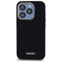 DKNY Paprastas logotipas Magnetinis dėklas telefonui iPhone 15 Pro - juodas