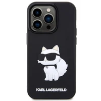 Karl Lagerfeld KLHCP14L3DRKHNK iPhone 14 Pro 6.1" Kietasis dėklas (m) - juodas (m) Rubber Choupette 3D